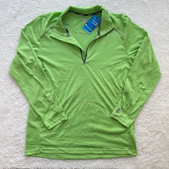 💚 LOT OF 2  Men’s Champion Vapor Quarter Zip & Mesh Graphic Tee, Size M - Picture 2 of 16
